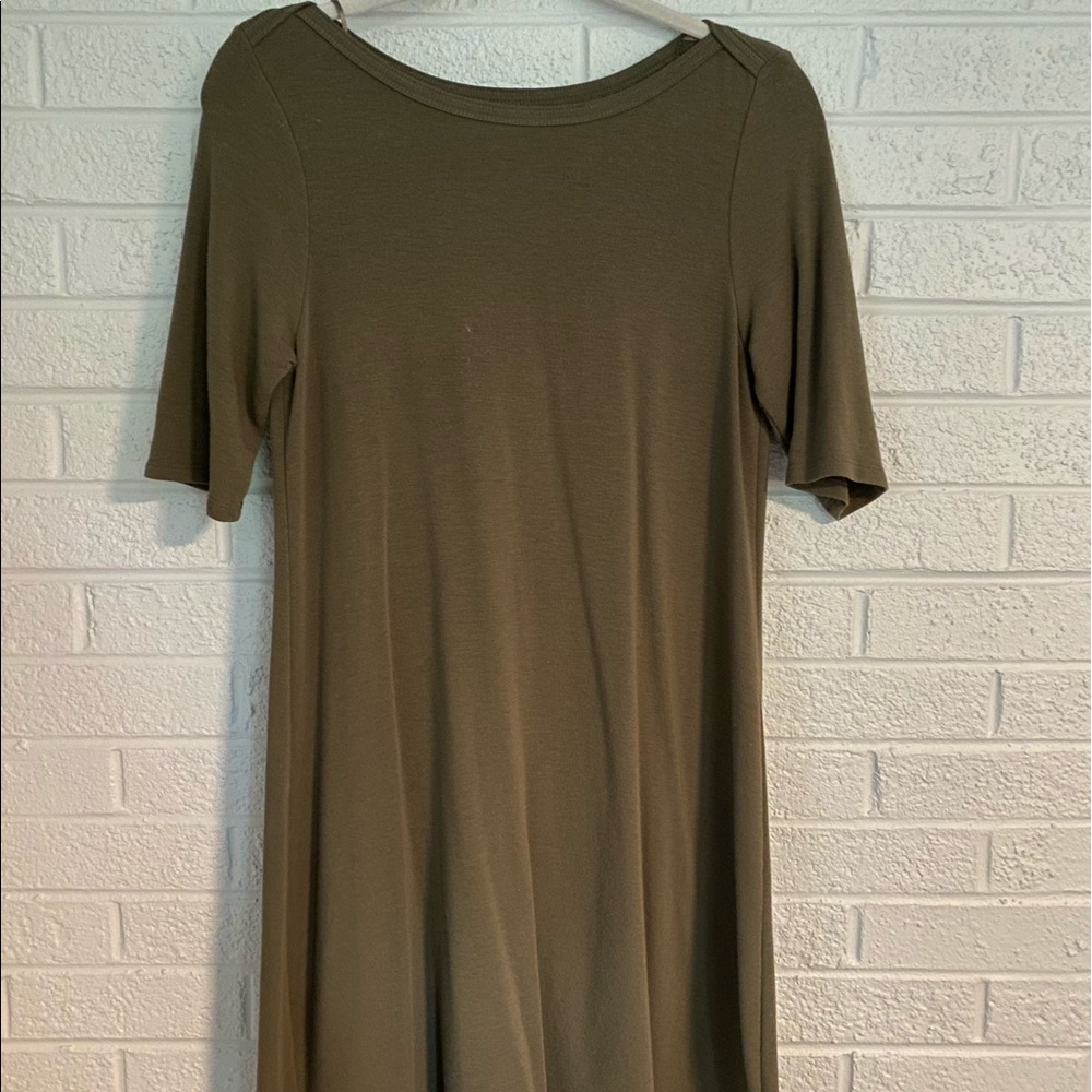 army green t shirt dress